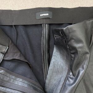 Express Classic Black Vegan Leather Pants